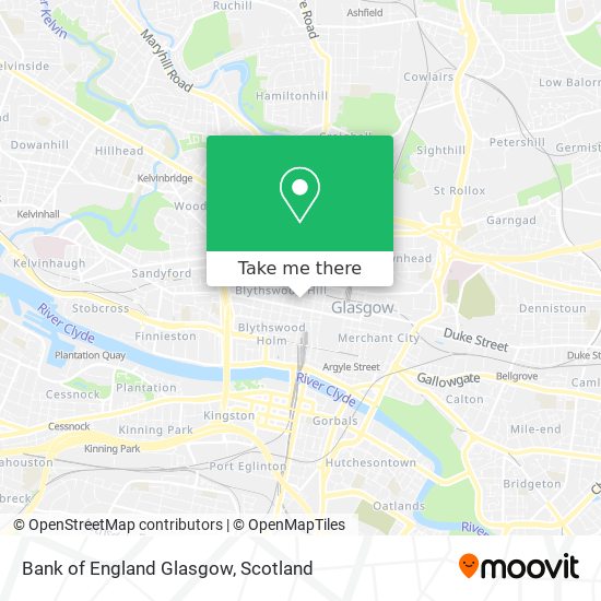 Bank of England Glasgow map