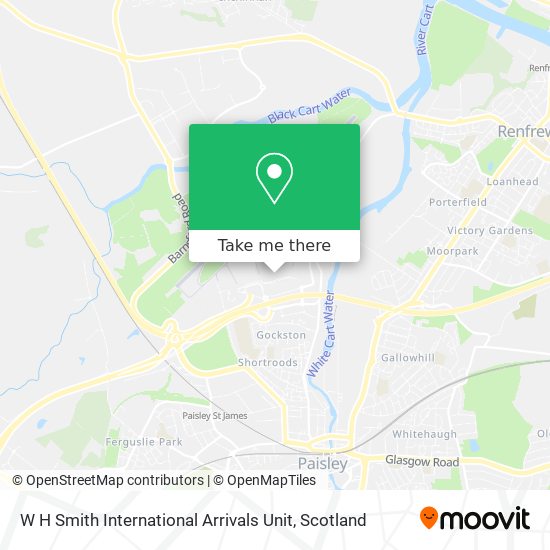 W H Smith International Arrivals Unit map