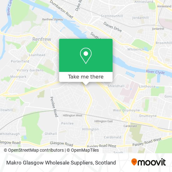 Makro Glasgow Wholesale Suppliers map