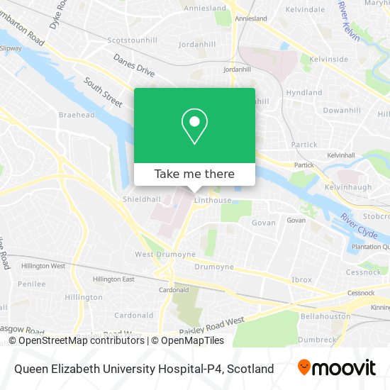 Queen Elizabeth University Hospital-P4 map