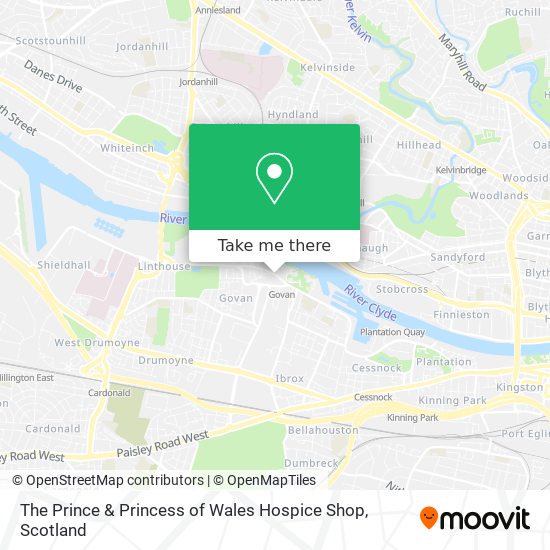 The Prince & Princess of Wales Hospice Shop map