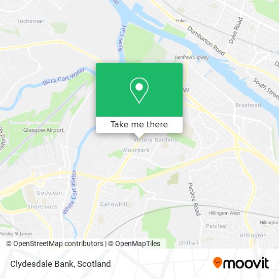 Clydesdale Bank map