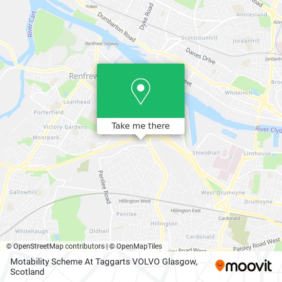 Motability Scheme At Taggarts VOLVO Glasgow map