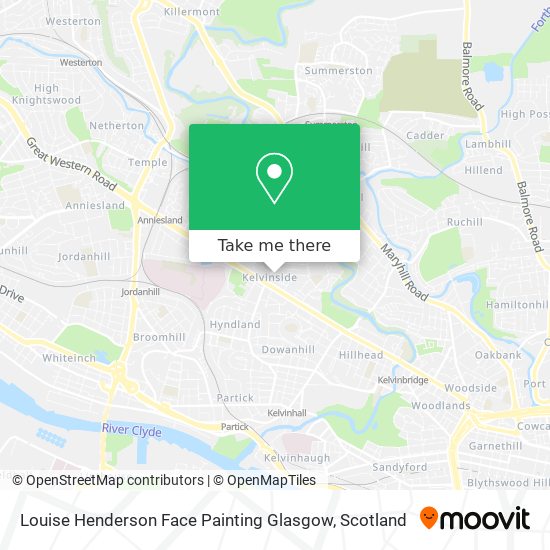 Louise Henderson Face Painting Glasgow map
