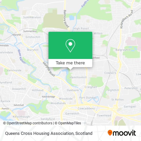 Queens Cross Housing Association map