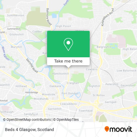Beds 4 Glasgow map