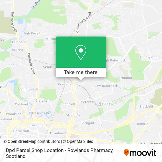 Dpd Parcel Shop Location - Rowlands Pharmacy map