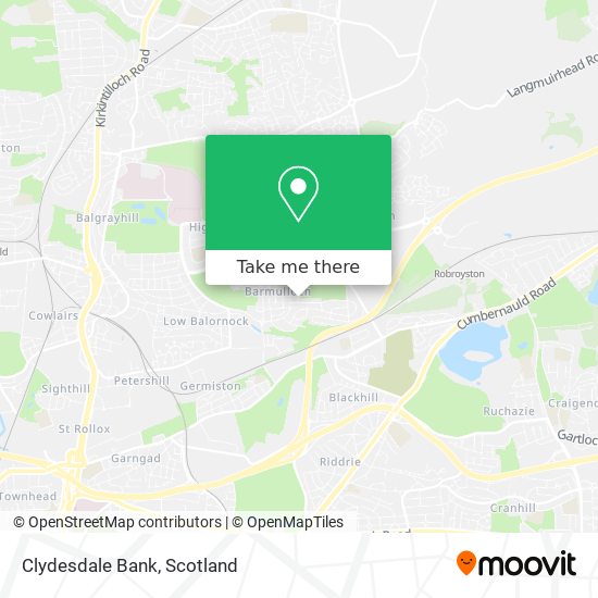 Clydesdale Bank map