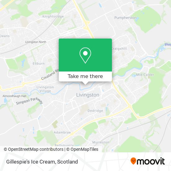 Gillespie's Ice Cream map