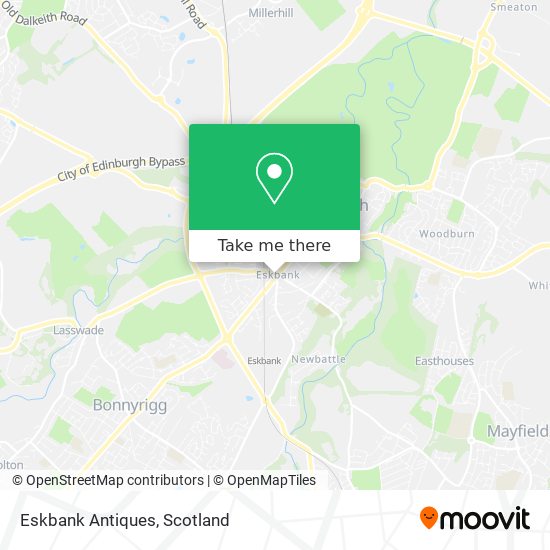Eskbank Antiques map