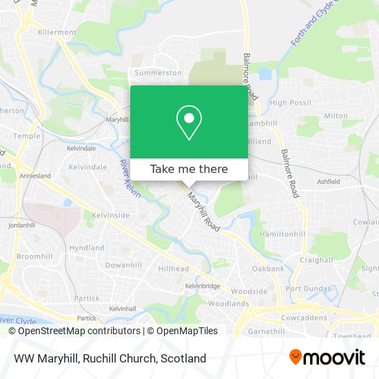 WW Maryhill, Ruchill Church map