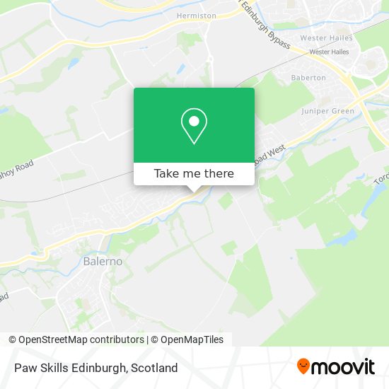 Paw Skills Edinburgh map