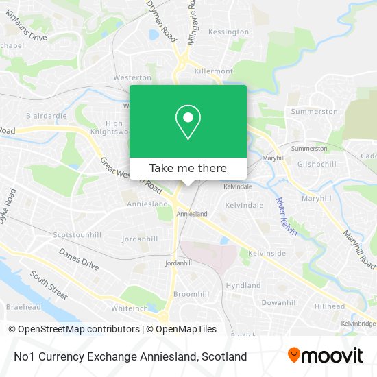 No1 Currency Exchange Anniesland map