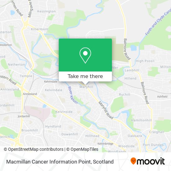 Macmillan Cancer Information Point map