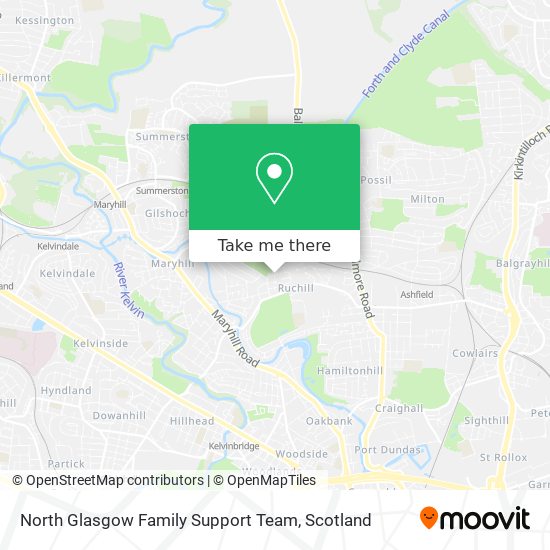 North Glasgow Family Support Team map