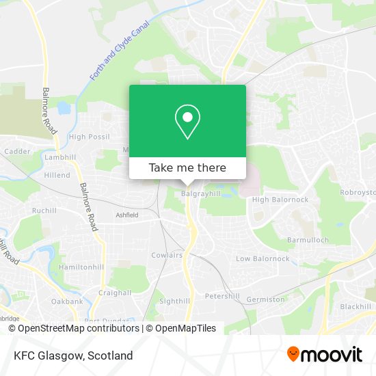 KFC Glasgow map