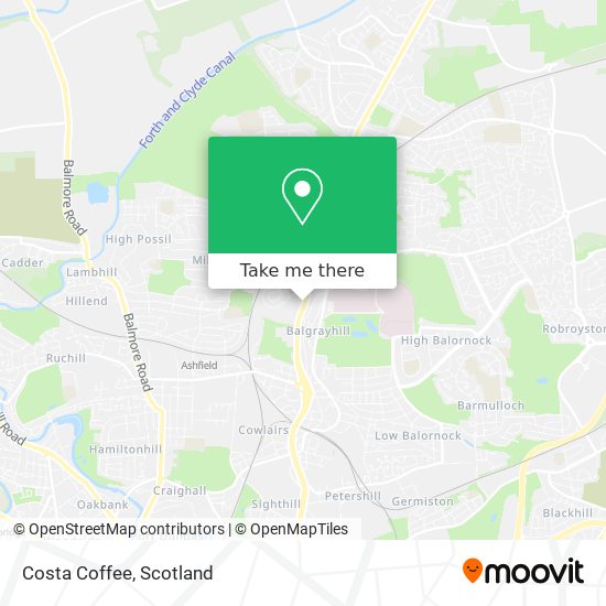 Costa Coffee map