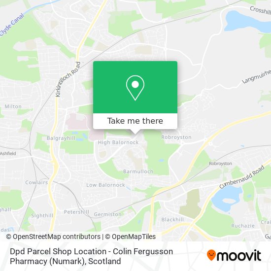 Dpd Parcel Shop Location - Colin Fergusson Pharmacy (Numark) map