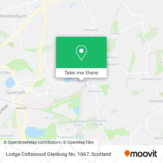 Lodge Coltswood Glenboig No. 1067 map