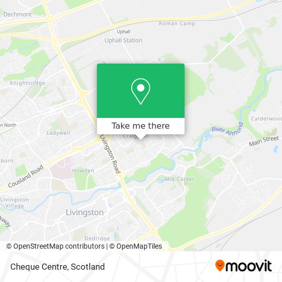 Cheque Centre map