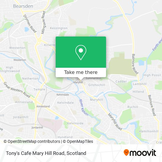 Tony's Cafe Mary Hill Road map
