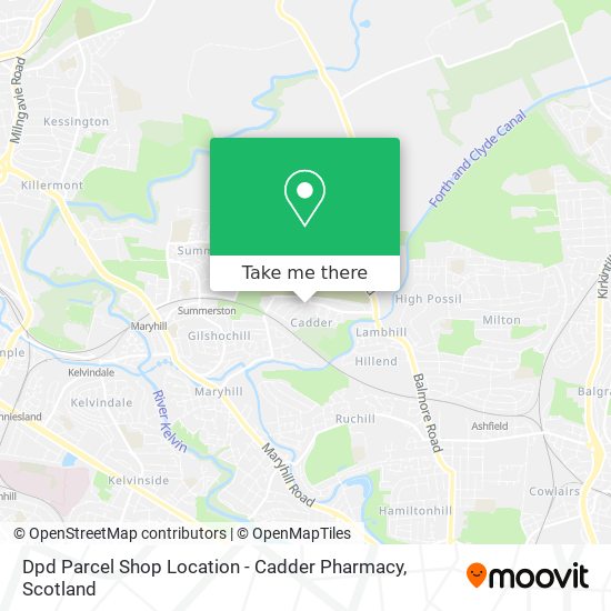 Dpd Parcel Shop Location - Cadder Pharmacy map