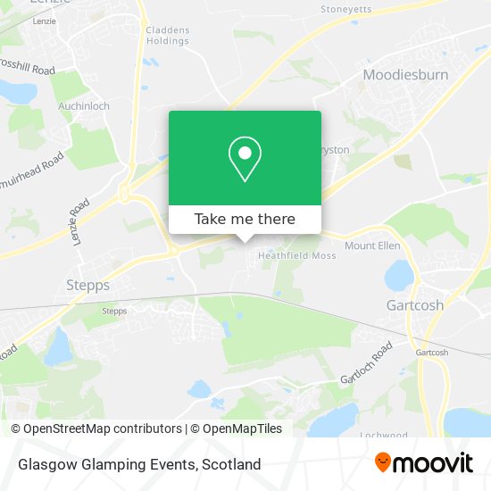 Glasgow Glamping Events map