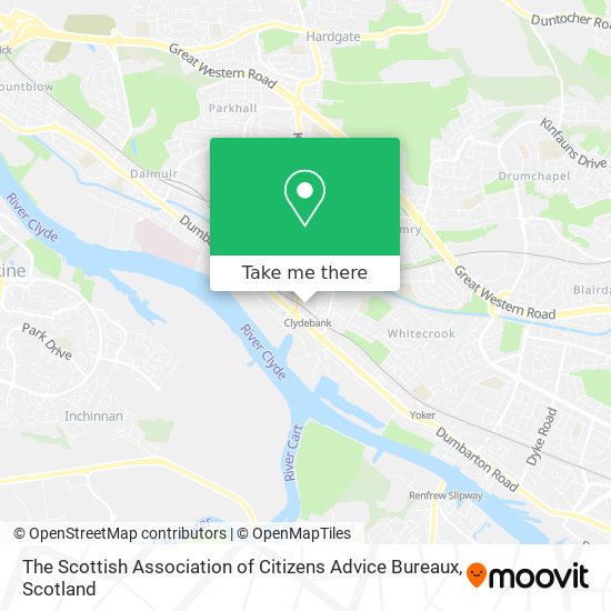 The Scottish Association of Citizens Advice Bureaux map