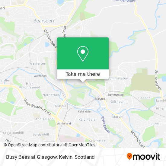 Busy Bees at Glasgow, Kelvin map