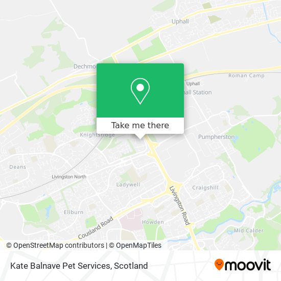 Kate Balnave Pet Services map