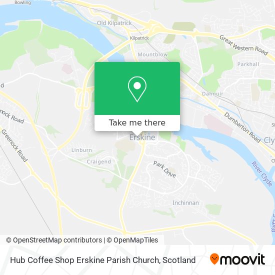 Hub Coffee Shop Erskine Parish Church map