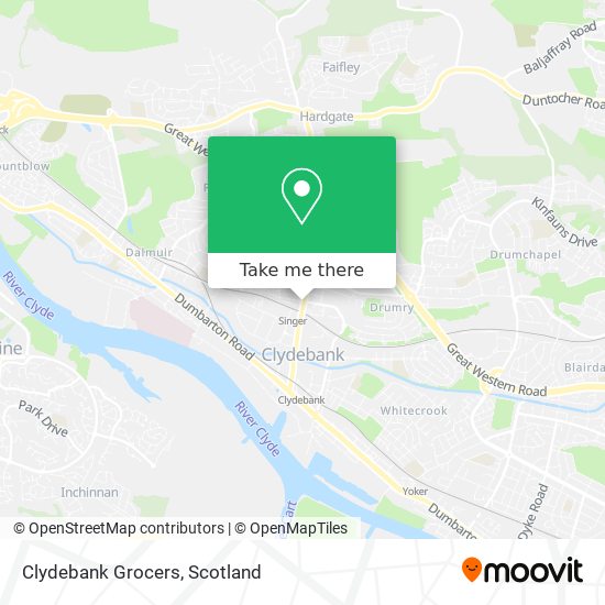 Clydebank Grocers map