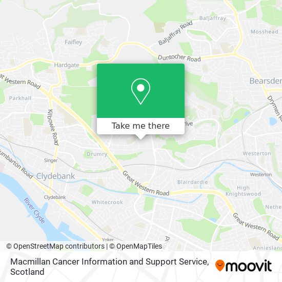 Macmillan Cancer Information and Support Service map