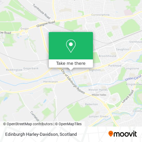 Edinburgh Harley-Davidson map