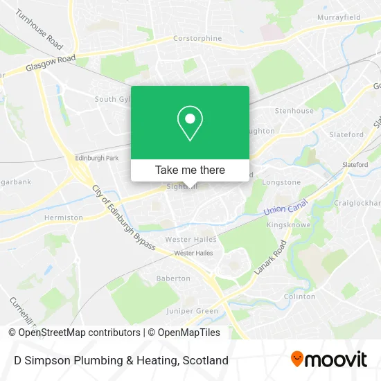D Simpson Plumbing & Heating map
