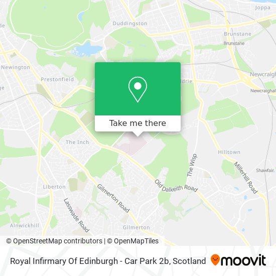 Royal Infirmary Of Edinburgh - Car Park 2b map