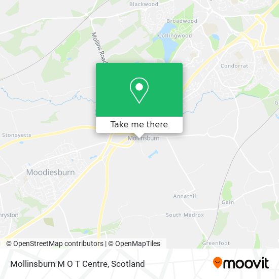 Mollinsburn M O T Centre map