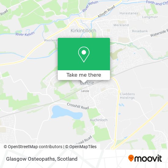 Glasgow Osteopaths map