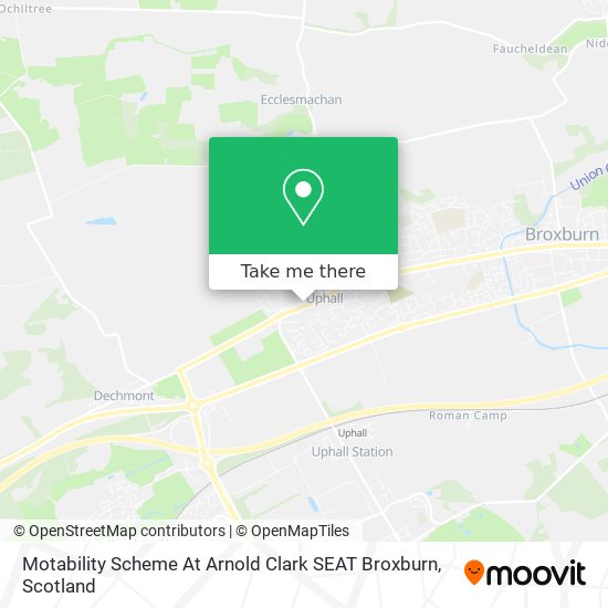 Motability Scheme At Arnold Clark SEAT Broxburn map