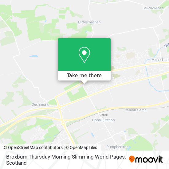 Broxburn Thursday Morning Slimming World Pages map