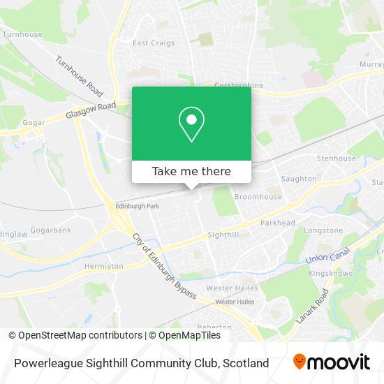 Powerleague Sighthill Community Club map