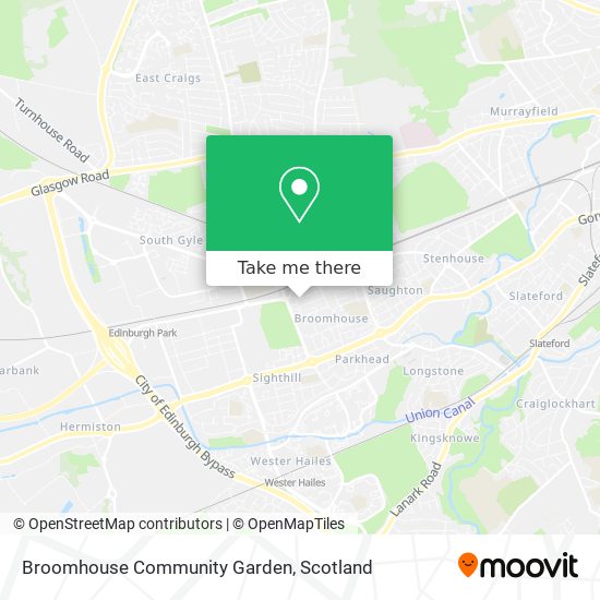 Broomhouse Community Garden map