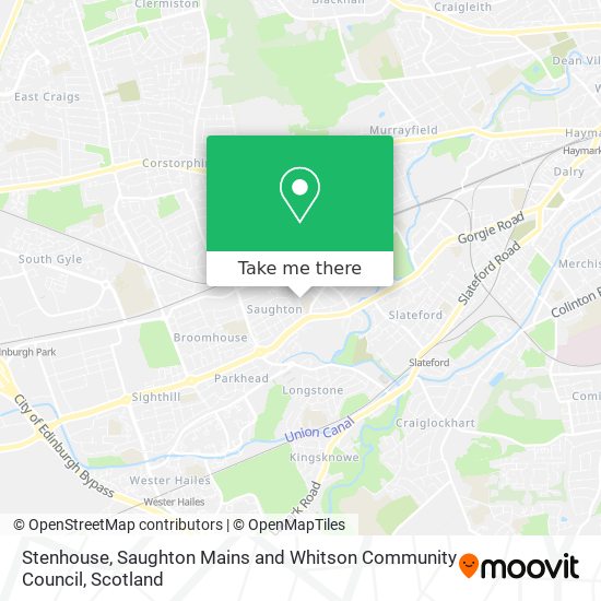 Stenhouse, Saughton Mains and Whitson Community Council map