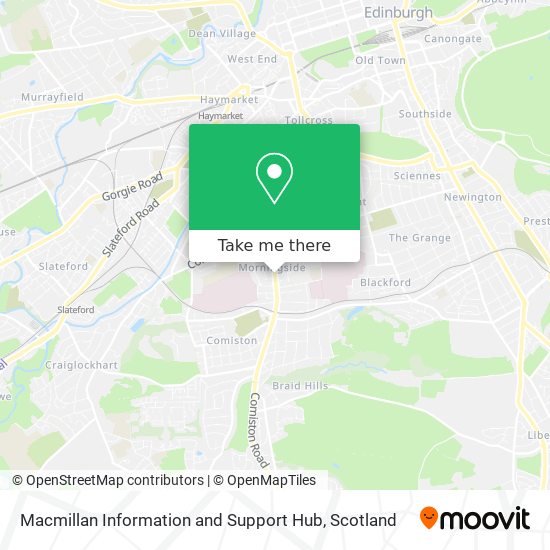 Macmillan Information and Support Hub map