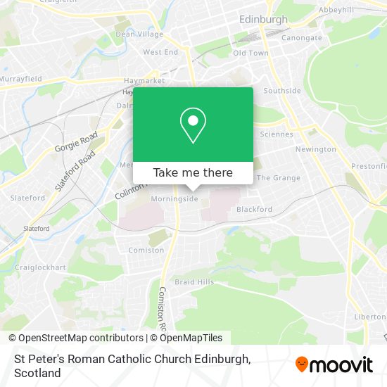 St Peter's Roman Catholic Church Edinburgh map