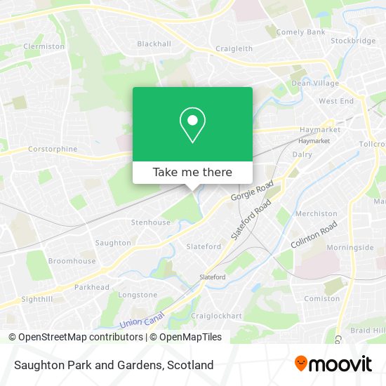 Saughton Park and Gardens map