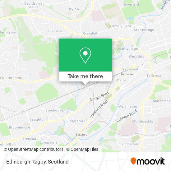 Edinburgh Rugby map