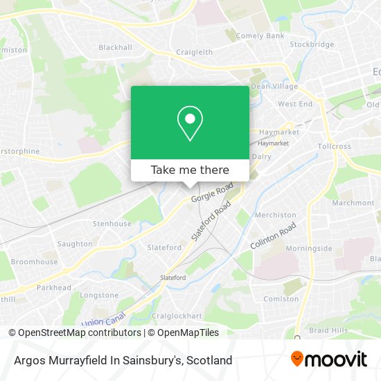 Argos Murrayfield In Sainsbury's map