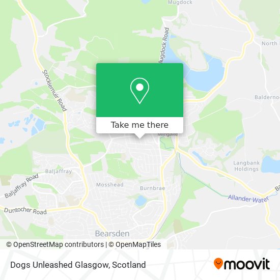 Dogs Unleashed Glasgow map
