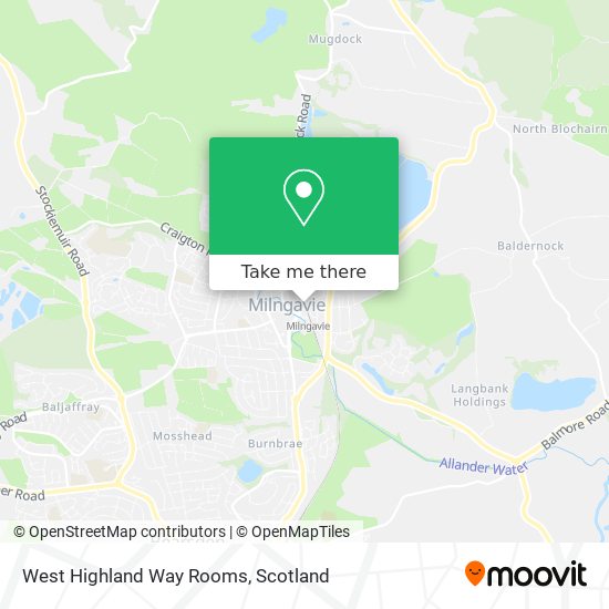 West Highland Way Rooms map